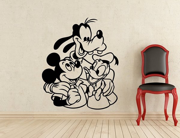 Наклейка на стену с мультяшками