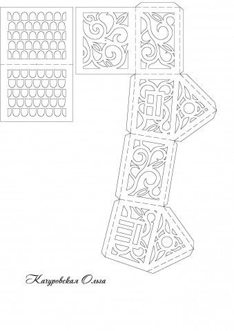 Вытынанки объемные на новый год