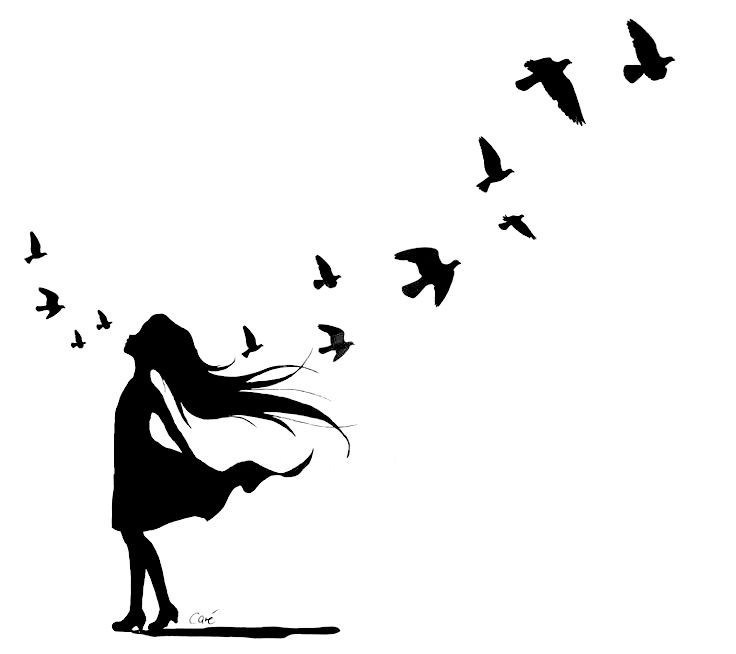 Силуэт птицы