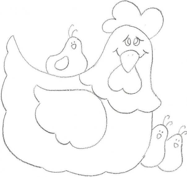 Аппликация курица