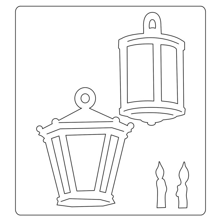 Фонарь трафарет для вырезания