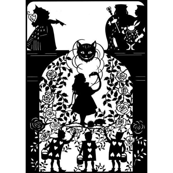 Вырезанка Алиса в стране чудес