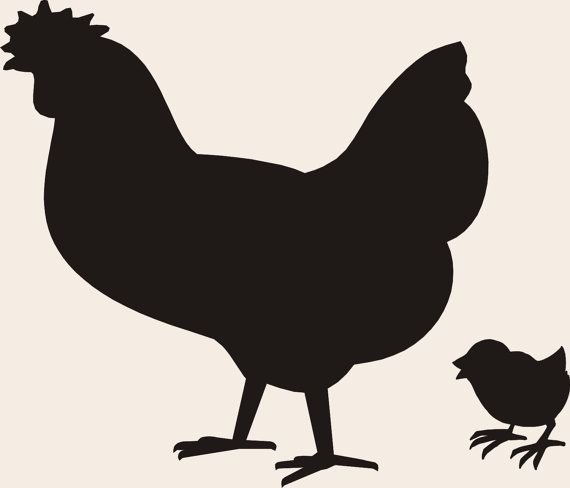Курочка силуэт