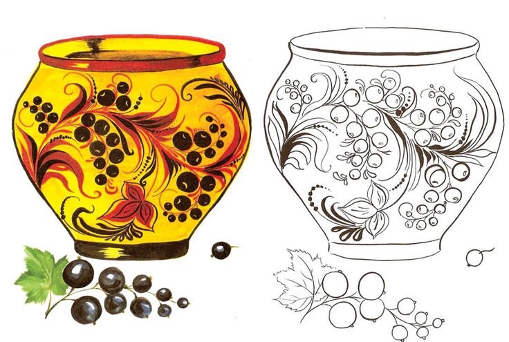 Хохломская роспись Золотая Хохлома