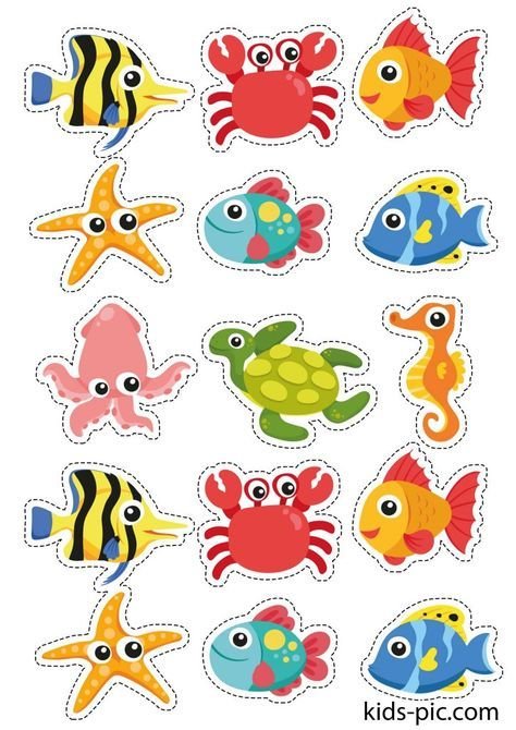 Трафарет рыбки для аппликации