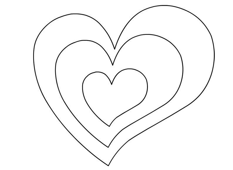 Трафарет сердце для торта