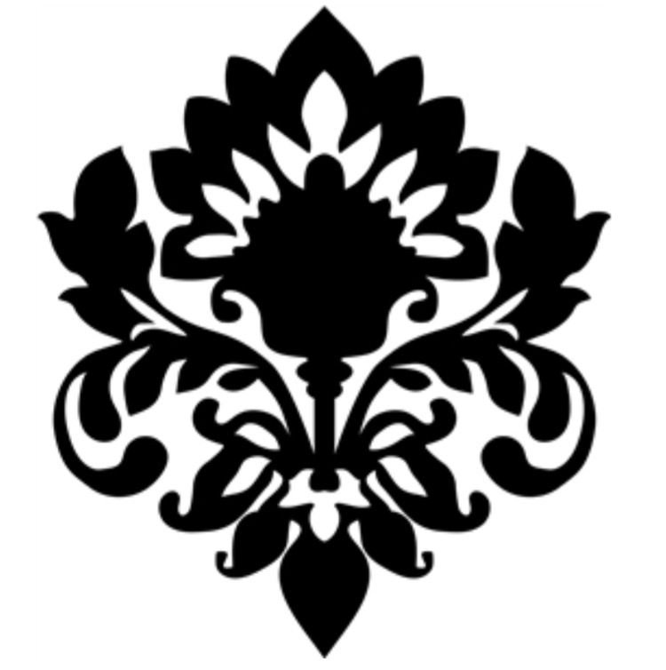 Дамасский узор трафарет