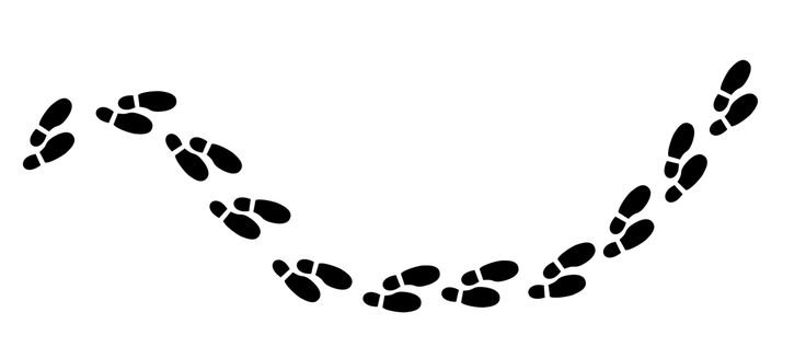 Следы на прозрачном фоне