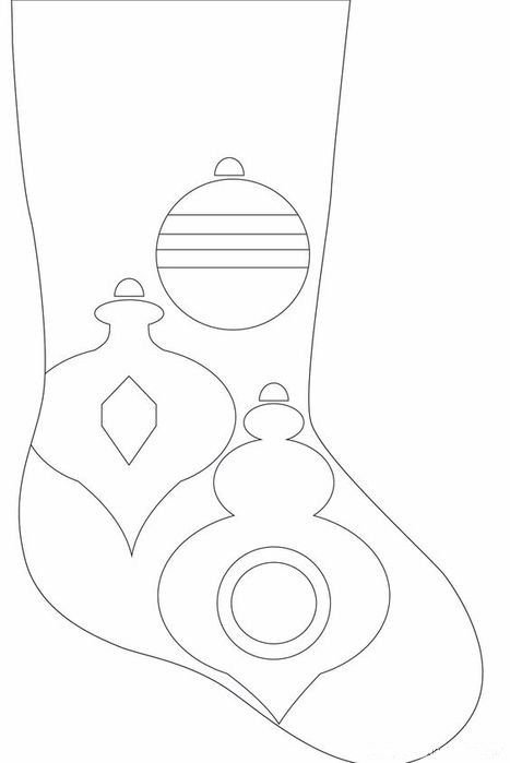 Выкройка новогоднего сапожка