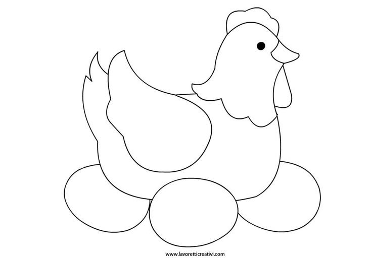 Шаблон курицы для аппликации