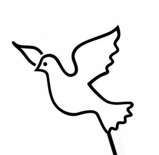 Трафарет голубя для вырезания