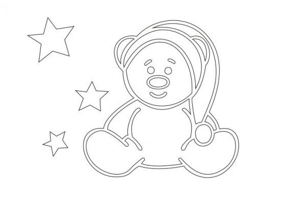 Мишка трафарет