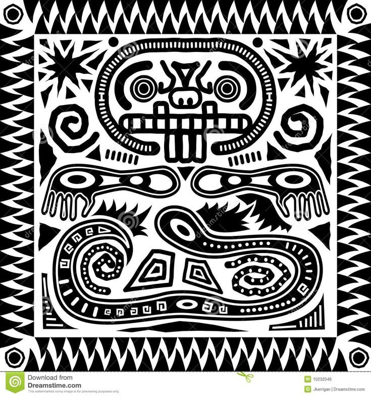 Этнические узоры индейцев Бразилии