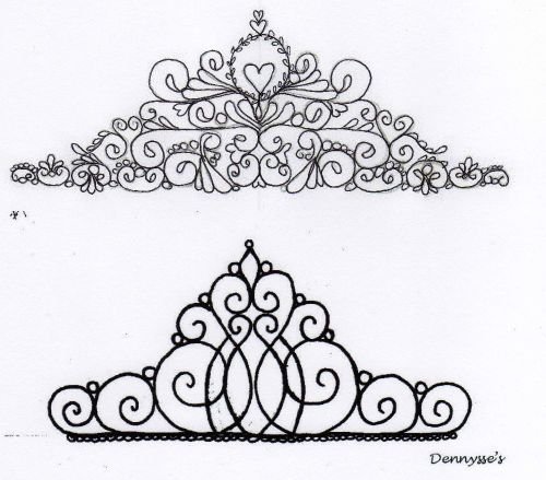 Диадема трафарет