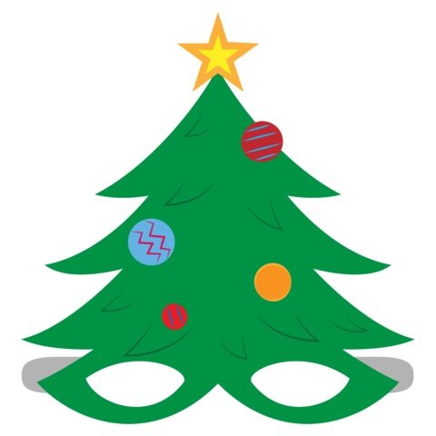 Маска елочка на голову