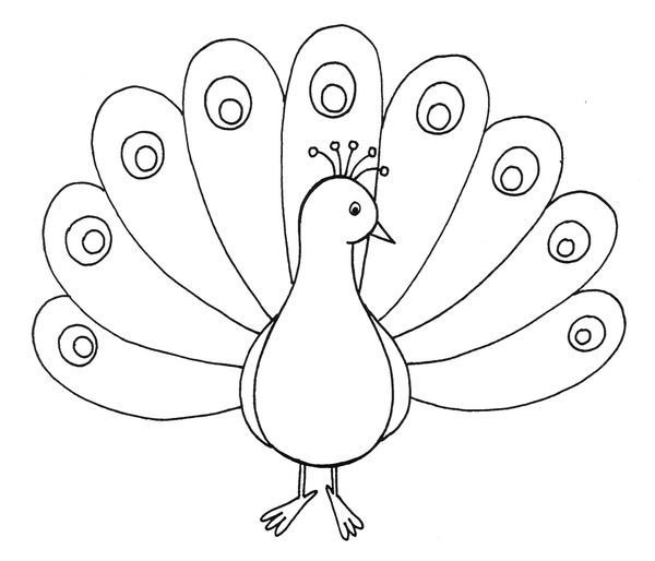 Сказочная птица раскраска