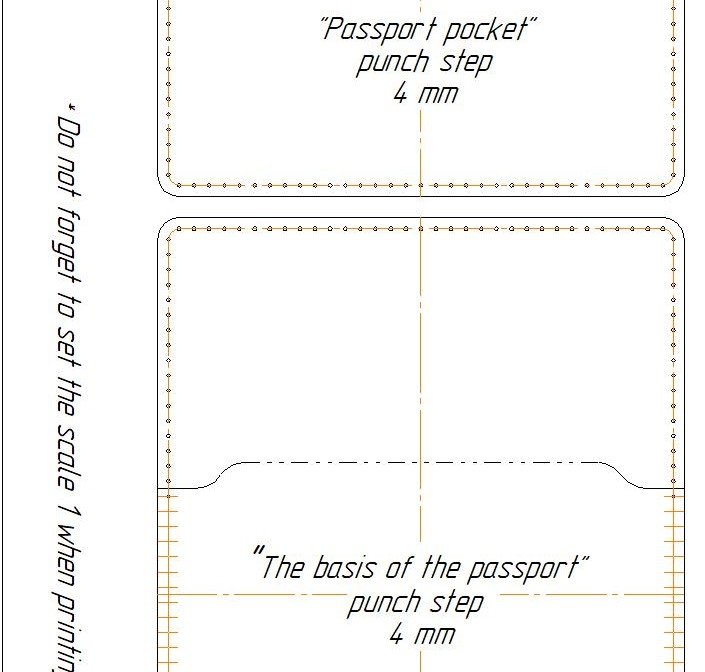 Обложка на паспорт лекало