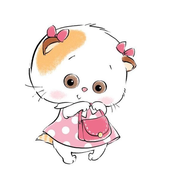 Нарисованная кошечка Лили