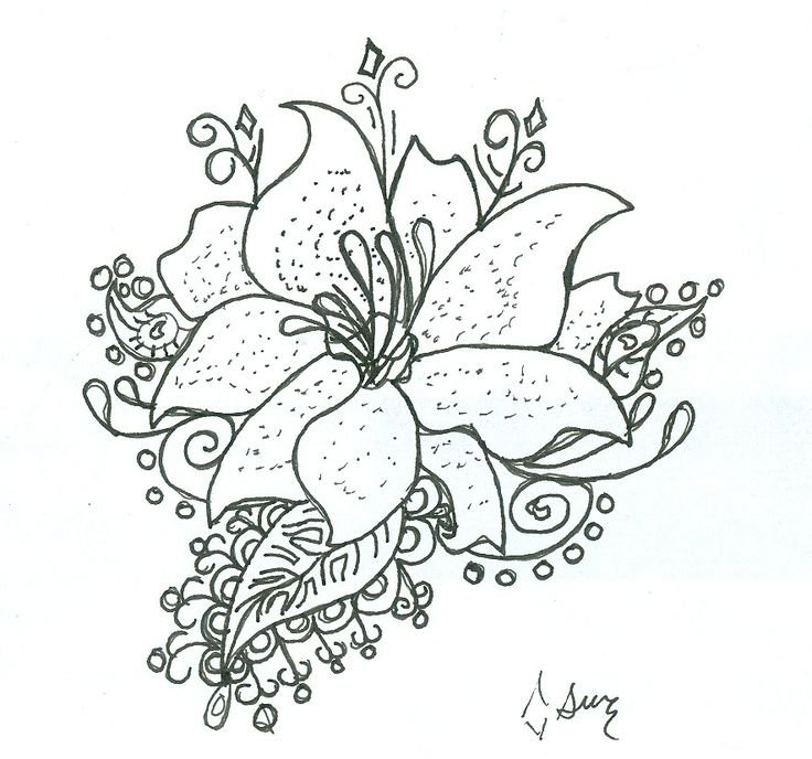 Узоры цветов для рисования