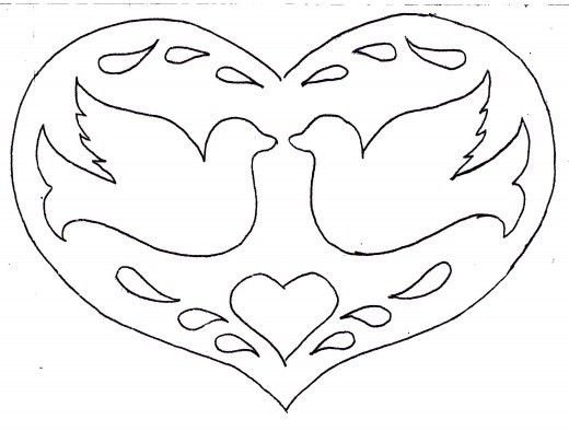 Трафарет валентинки
