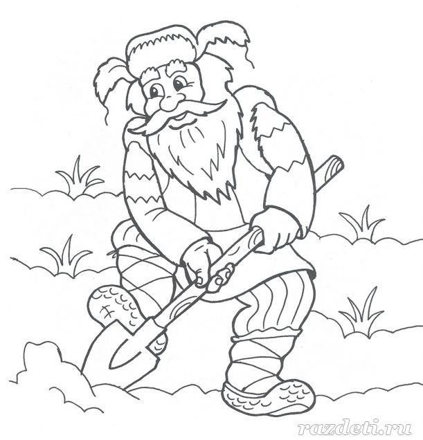 Репка раскраска для детей