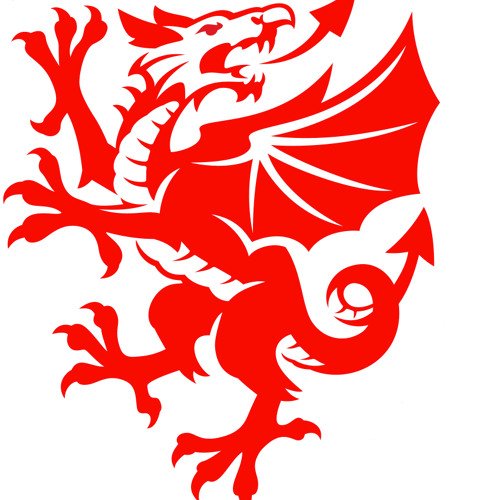 Китайский дракон трафарет