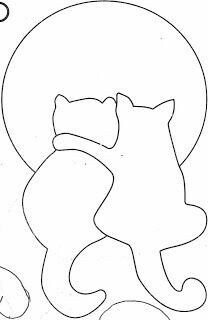 Аппликация кошки из ткани шаблоны