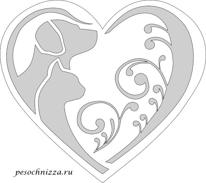 Трафарет сердечки