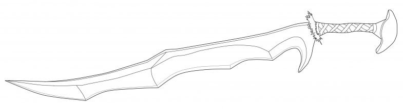 Красивые мечи карандашом