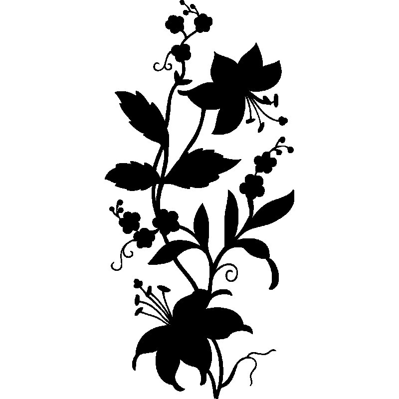 Цветочные трафареты для стен