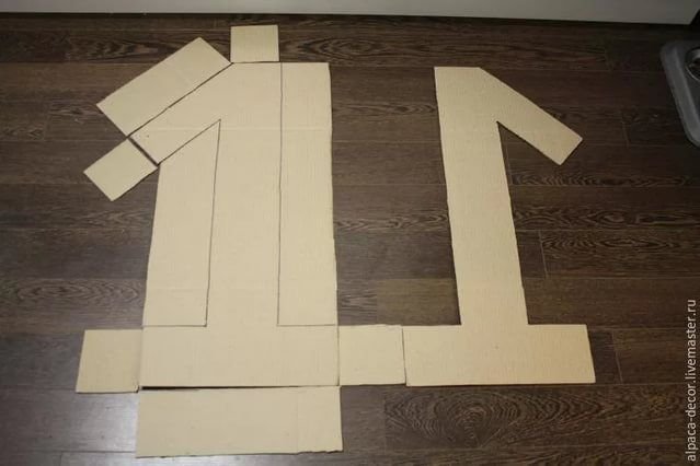 Цифра 1 из картона
