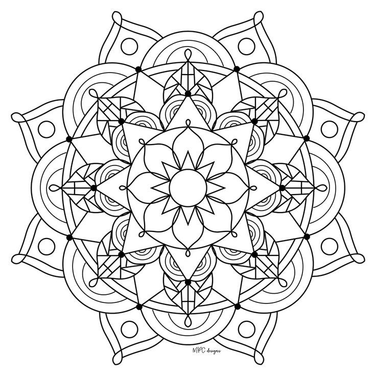 Мандала 9 лепестков