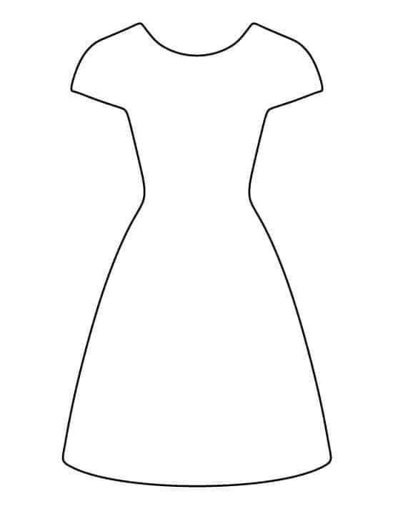 Трафарет платья
