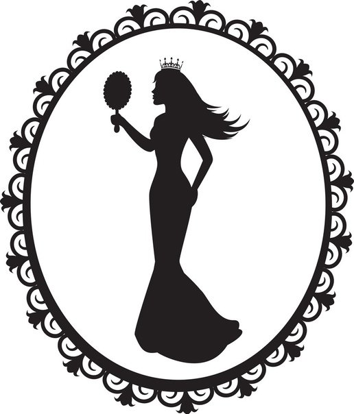 Зеркальце трафарет