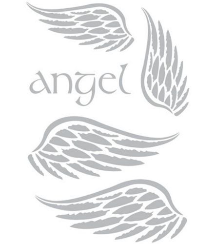 Крылья ангела трафарет