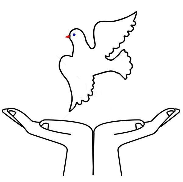 Голубь шаблон для детей