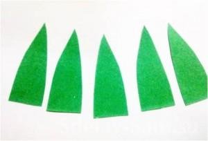 Листики ананаса из бумаги