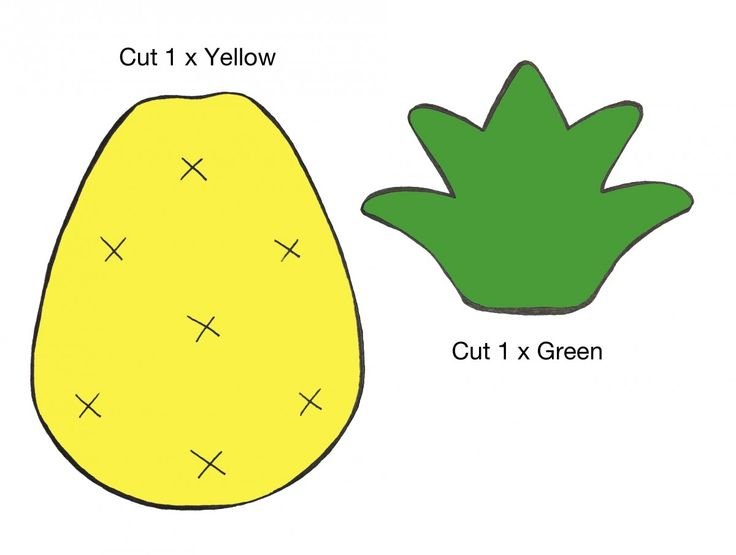 Выкройки фруктов из фетра