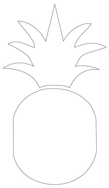 Ананас трафарет для аппликации