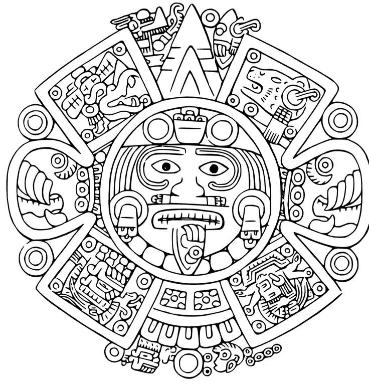 Древние символы Майя Ацтеки