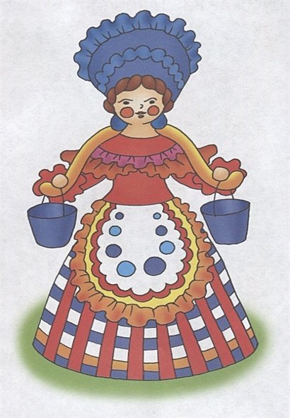 Дымковская роспись Водоноска