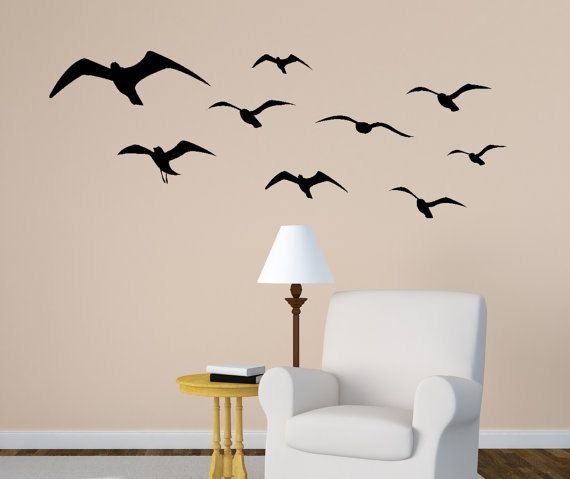 Чайки на стену декор