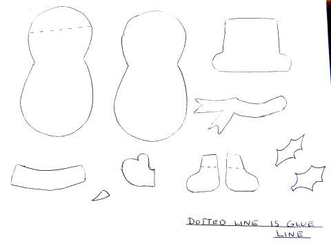 Снеговик фетр выкройка