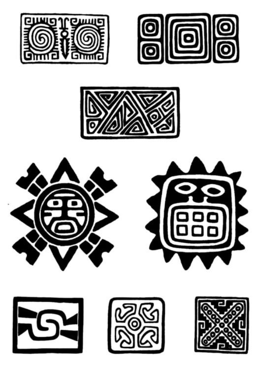 Орнаменты ацтеков Майя инков