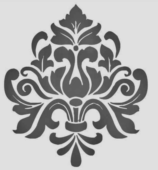 Трафарет вензеля для декора стен
