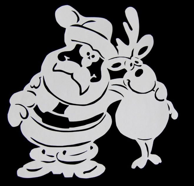 Трафаретные украшения на окна