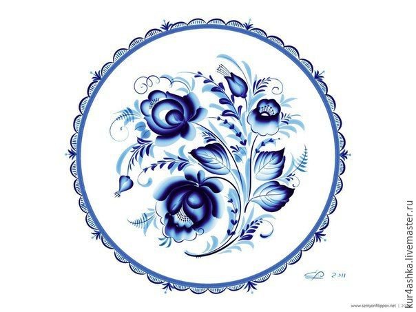 Посуда Гжель Гжельская роспись для детей