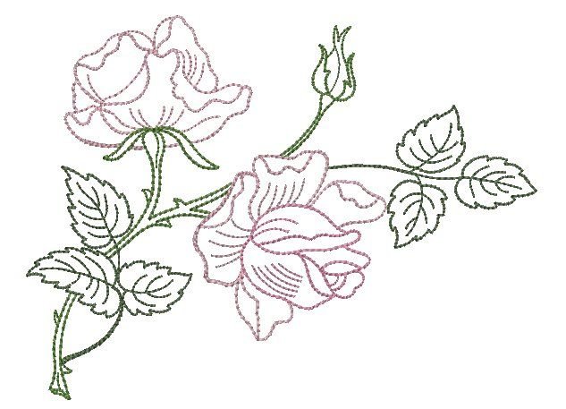 Цветочные узоры для вышивки гладью