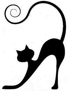 Трафарет кошки для вырезания
