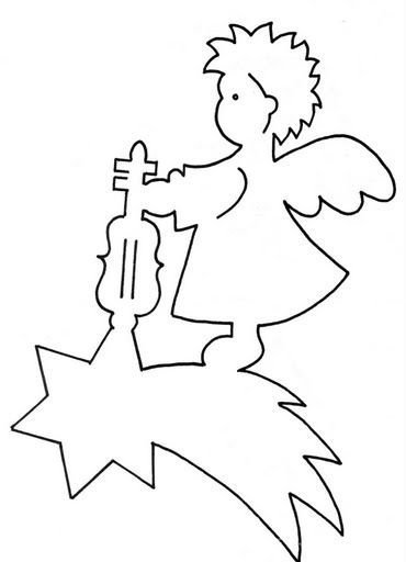 Ангелочки трафарет